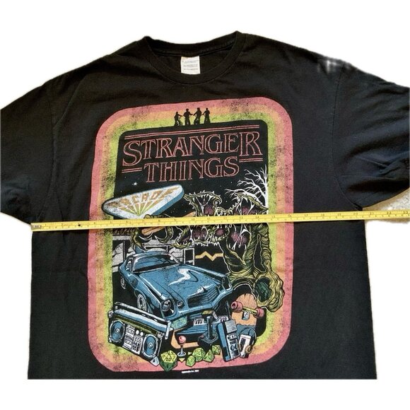 Stranger Things Retro Arcade T-Shirt Black Large Netflix 2021 100% Cotton - Picture 5 of 11